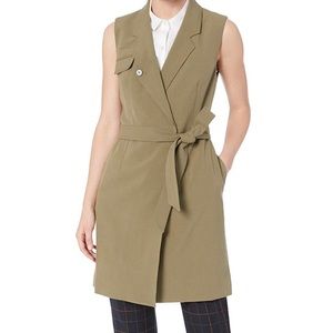 Nine West Vest Duster in Cyprus Green